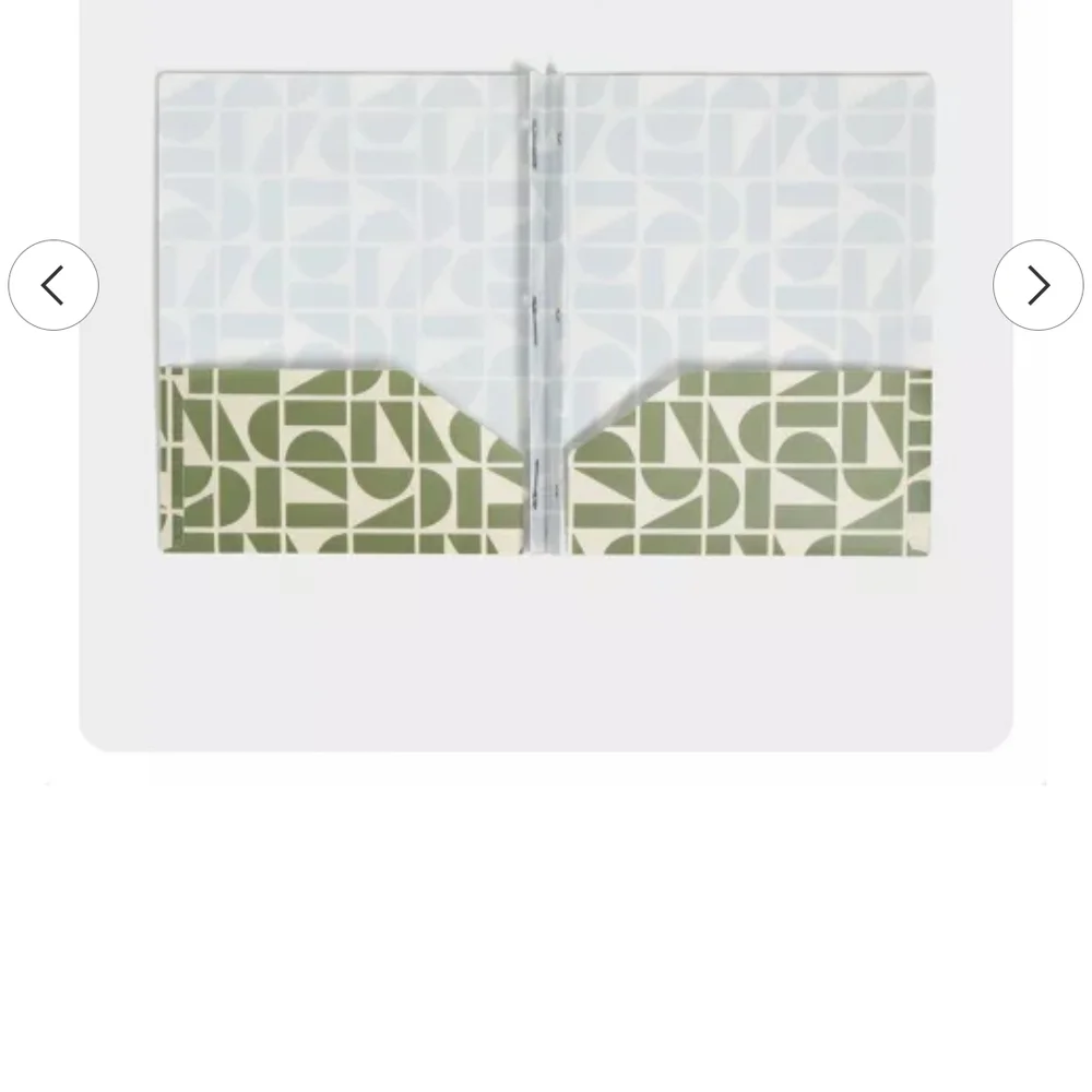 Green Geometric Pattern Folder